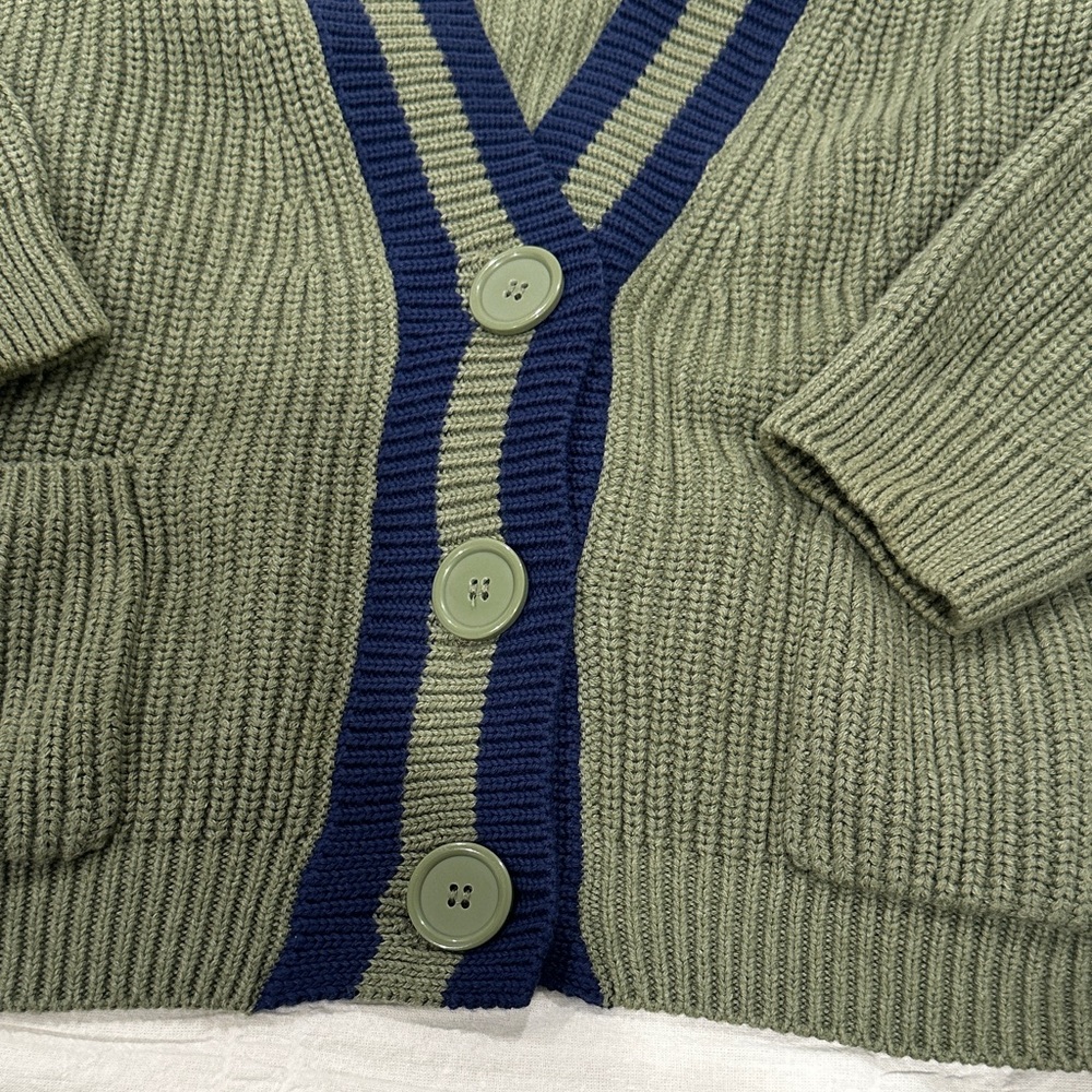 525 America Green and Navy Cardigan - Picture 2 of 6